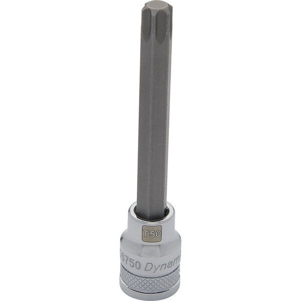 Tools 3/8 Drive Torx Head, T50 Long Bit, Chrome Finish Socket